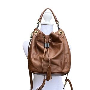 BODEN Pebbled Leather Slouchy Hobo Bucket Bag